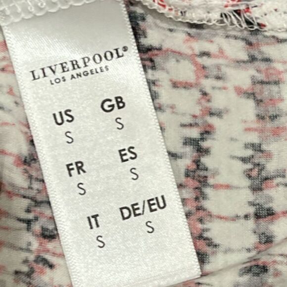 Liverpool Los Angeles V-Neck Knit Tank - Size S - White /red - Picture 5 of 5